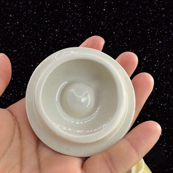 Vintage Light Yellow Stoneware Ceramic Teapot Yellow Glazed Paneled W Lid 9”W - Picture 7 of 16